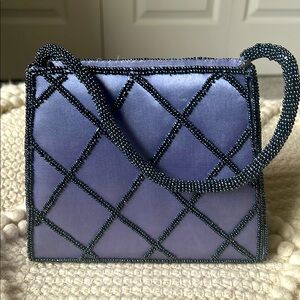 Bijoux Terner Lavender Beaded Evening Bag